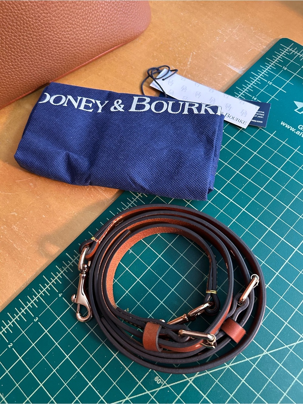 Dooney & Bourke Domed Satchel in Pebbled Leather - Picture 7 of 14